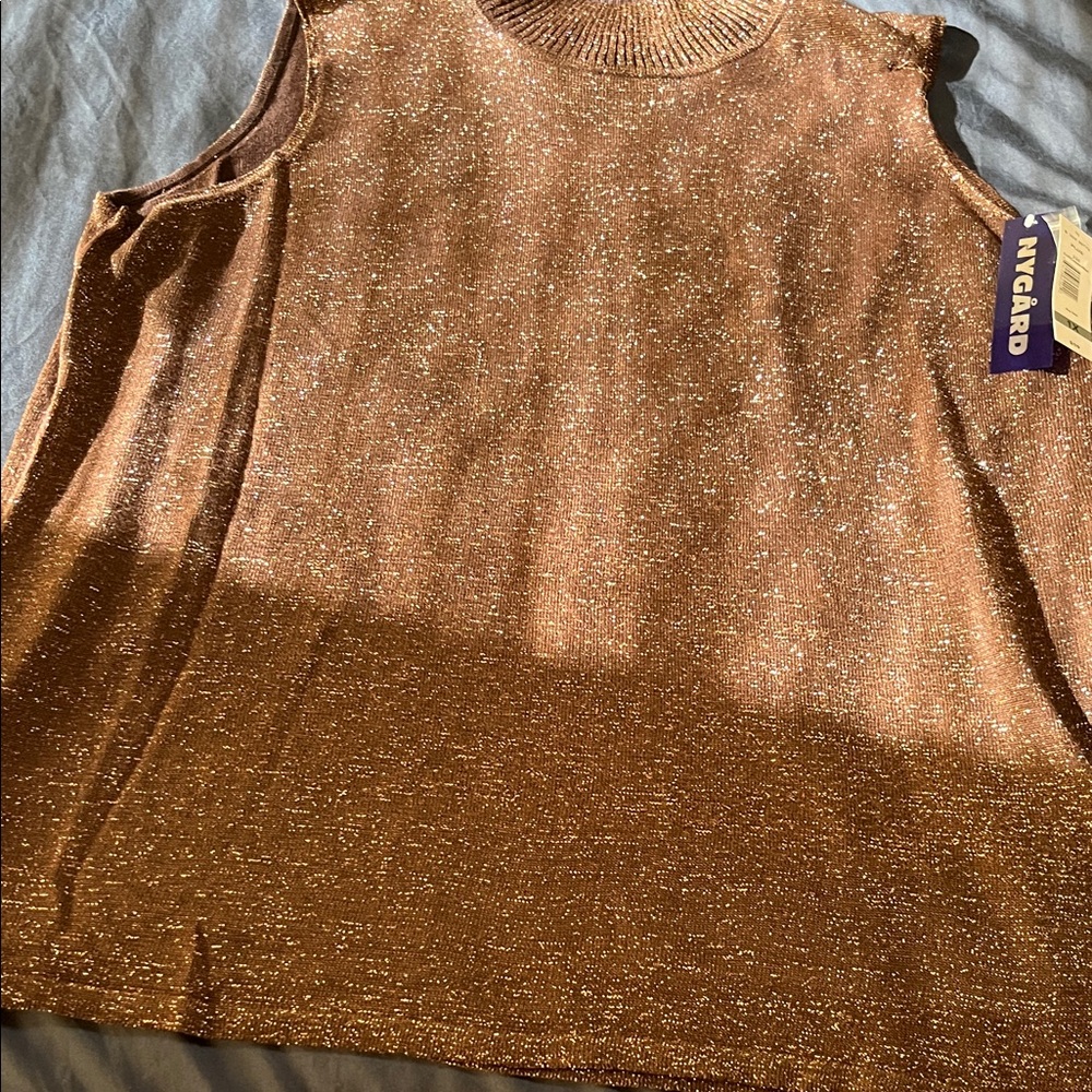 Elegant Bronze Sleeveless Tank Top